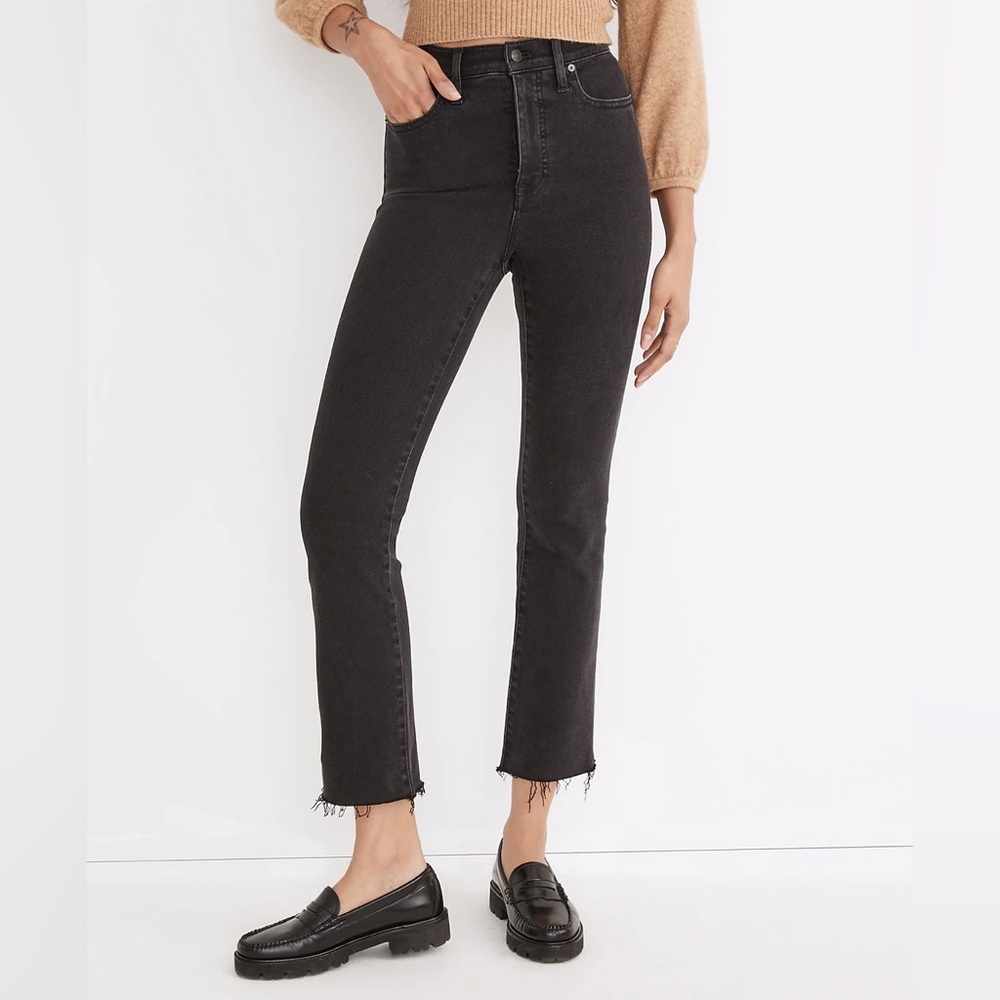 Madewell Cali Demi-Boot Jeans in Bayland Wash: Raw-Hem Edition Size 29